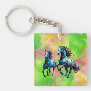 Porte-clefs La galerie des chevaux dans la fosse matinale