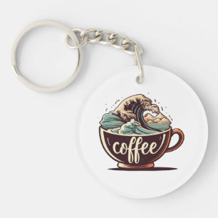 Porte-clefs La Grande Vague De Café