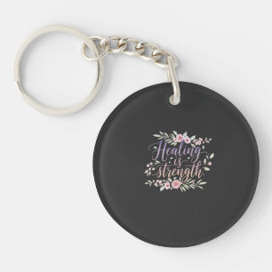 Porte-clefs La guérison est la force de la couronne florale