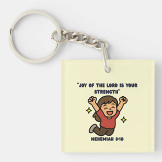 Porte-clefs La Joie du Seigneur - Verset Biblique