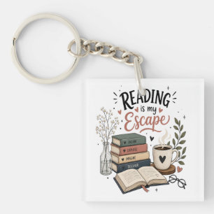 Porte-clefs La lecture est mon échappatoire - Esthétique amour