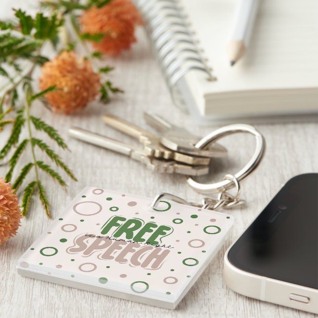 Porte-clefs La liberté d'expression est un droit humain (Devant Droit)