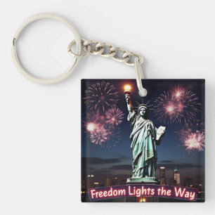 Porte-clefs "La liberté éclaire le chemin" Statue de la Libert