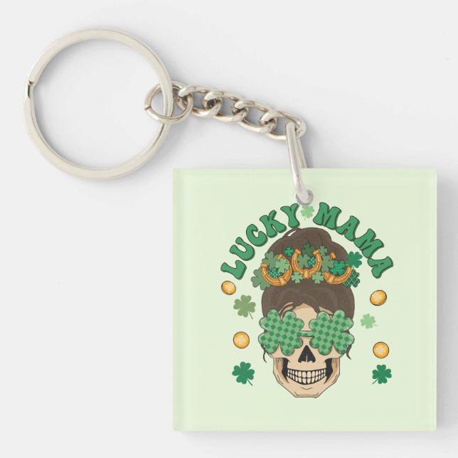 Porte-clefs La Lucky Mama Skeleton de St. Patrick (Devant)