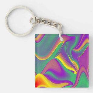 Porte-clefs La magie des couleurs, Rainbowart 3D Abstrait