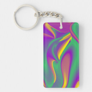 Porte-clefs La magie des couleurs, Rainbowart 3D Abstrait