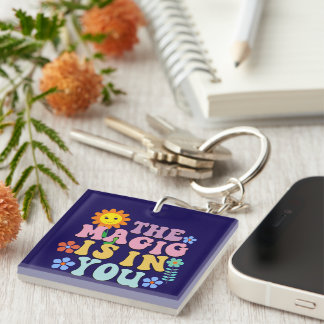 Porte-clefs La magie inspirée est en vous Porte - clé Wordart