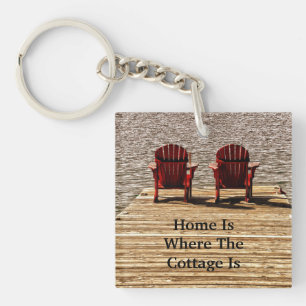 Porte-clefs La Maison Est L'Endroit Où Le Cottage Est Des Cha