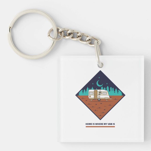 Porte-clefs La maison est où est mon van  (Devant)