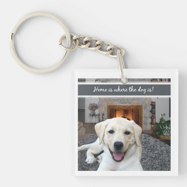 Porte-clefs La maison est où le chien est (Devant)