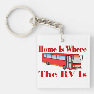 Porte-clefs La maison est où le rv est