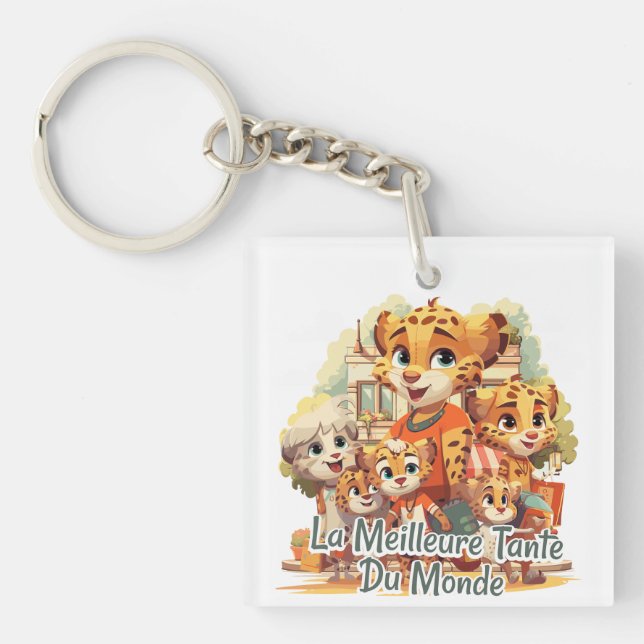 Porte-clefs La Meilleure Tante du Monde (Devant)