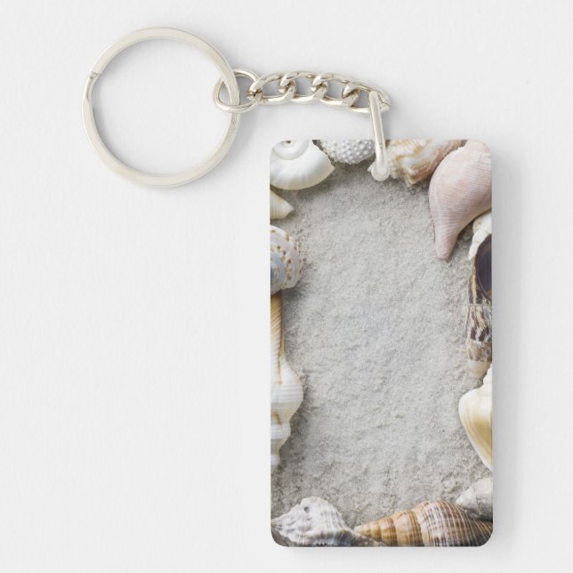 Porte-clefs La mer Shell poncent l'arrière - plan - (Devant)