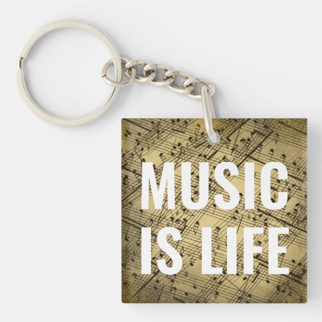 Porte-clefs La musique est la vie (Devant)