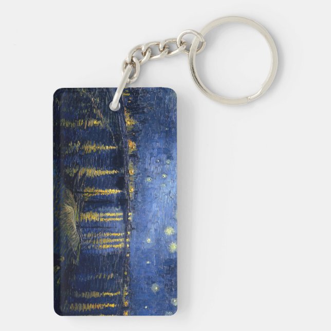 Porte-clefs La nuit étoilée de Vincent van Gogh sur le Rhône (Dos)
