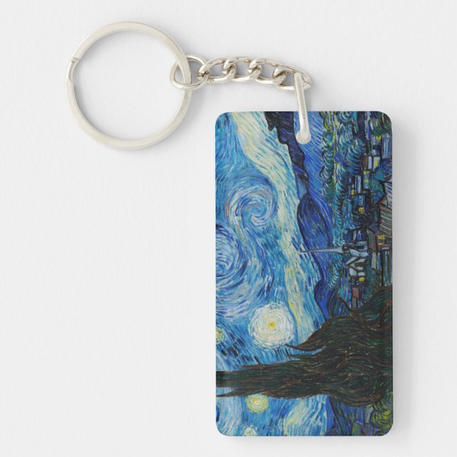 Porte-clefs La Nuit étoilée - Vincent Van Gogh (Devant)