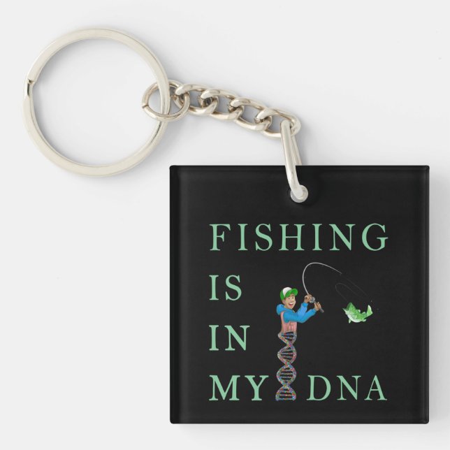 Porte-clefs La pêche est dans mon ADN (Devant)