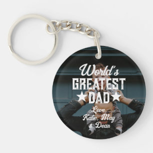 Porte-clefs La plus grande photo papa du monde Fête du Père