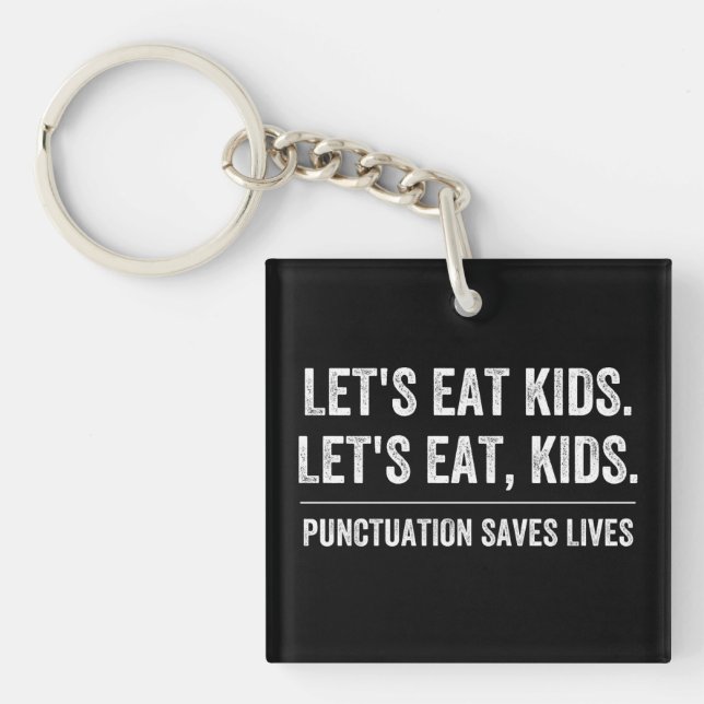 Porte-clefs La ponctuation sauve des vies (Devant)