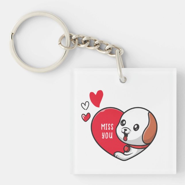 Porte-clefs La Saint-Valentin, Tu me manques (Devant)