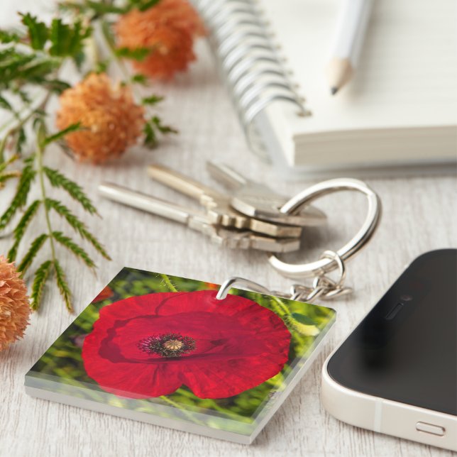 Porte-clefs La série de pavots #2 (Devant Droit)