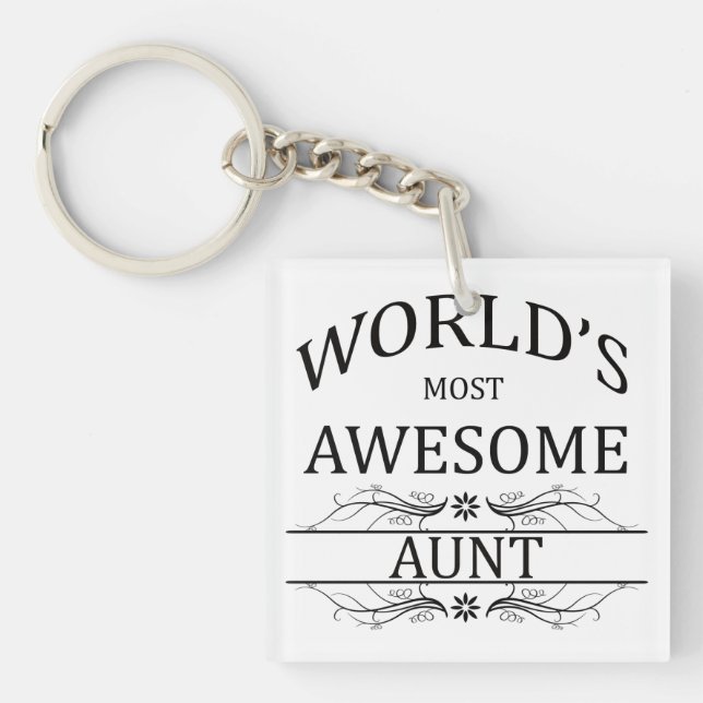 Porte-clefs La tante la plus impressionnante du monde (Devant)