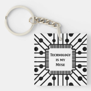 Porte-clefs La technologie est ma muse