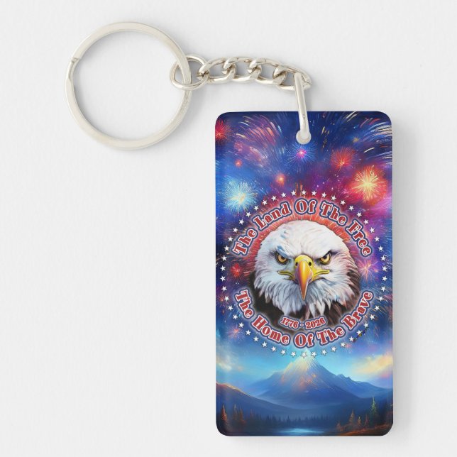 Porte-clefs La Terre Des Hommes Libres Feu D'artifice Aigle Br (Devant)