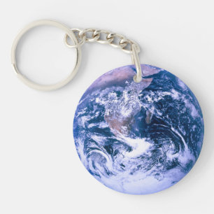 Porte-clefs La Terre Du Marbre Bleu De L'Espace