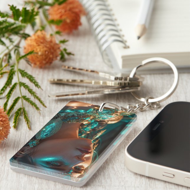 Porte-clefs la turquoise (Devant droit)