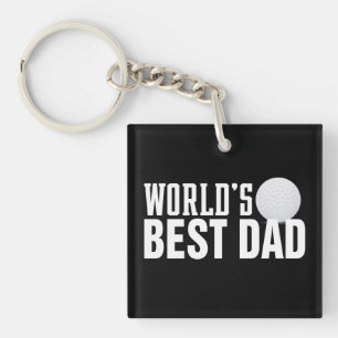Porte-clefs La Typographie du meilleur papa du monde Golf   PO