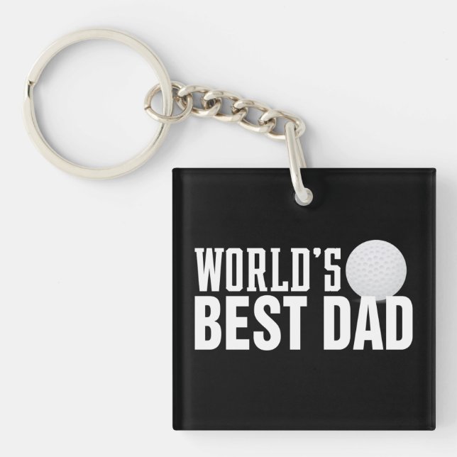 Porte-clefs La Typographie du meilleur papa du monde Golf | PO (Devant)