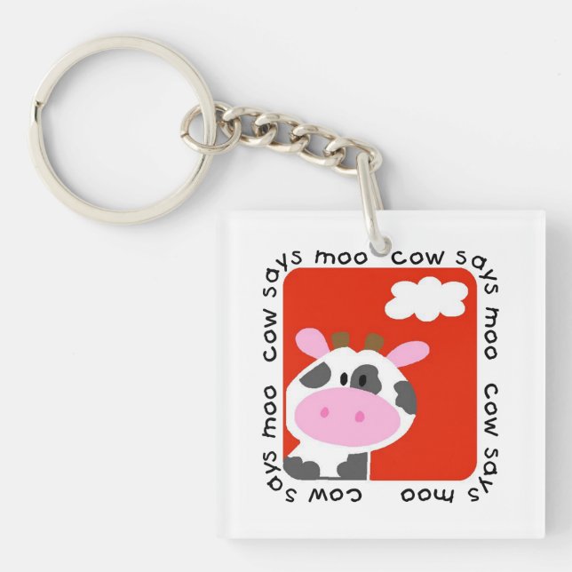 Porte-clefs La vache dit Moo (Devant)