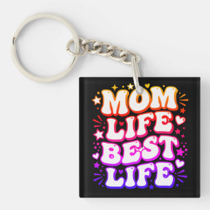 Porte-clefs La vie de maman, la meilleure vie, rétro groovy co