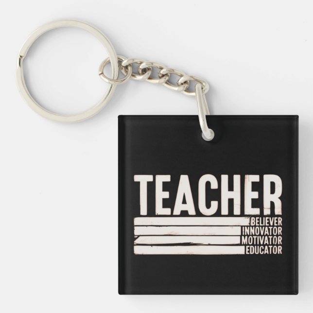Porte-clefs La vie d'enseignant rentrée scolaire  (Devant)
