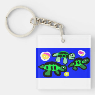 Porte-clefs La vie des tortues marines