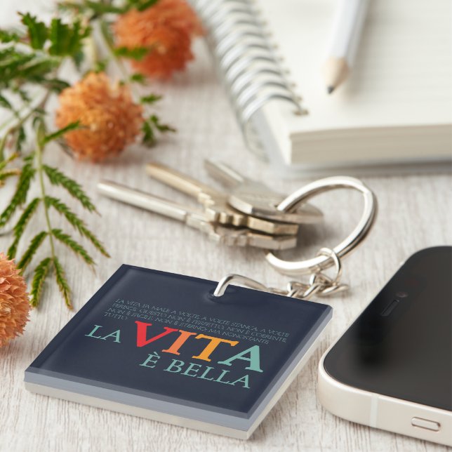 Porte-clefs La vie est belle (Devant Droit)