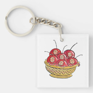 Porte-clefs La vie est juste un bol de cerises
