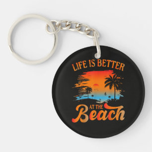 Porte-clefs La vie est meilleure à la plage