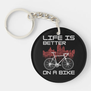 Porte-clefs La vie est meilleure à vélo