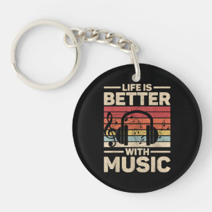 Porte-clefs La vie est meilleure avec l'amant de la musique te