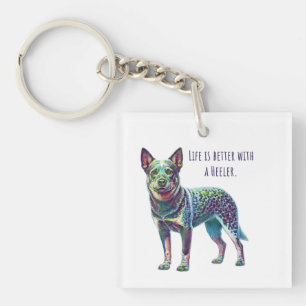 Porte-clefs La vie est meilleure avec un Heeler