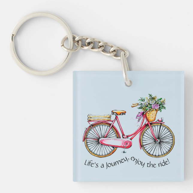 Porte-clefs La vie est un voyage, apprécient le tour - (Devant)