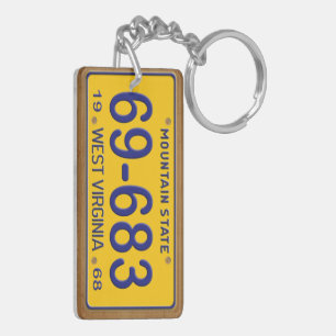 Porte-clefs La Virginie Occidentale 1968 porte - clés vintage