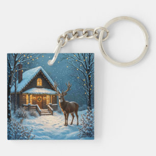 Porte-clefs La visite de Noël enneigée de Big Buck