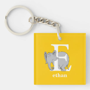 Porte-clefs L'ABC de Dr Seuss : Lettre E - Blanc   Ajoutez vot