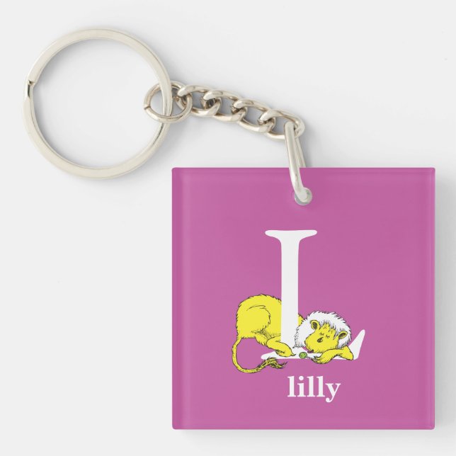Porte-clefs L'ABC de Dr Seuss : Lettre L - Blanc | Ajoutez vot (Devant)