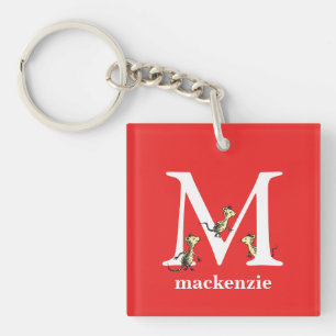 Porte-clefs L'ABC de Dr Seuss : Lettre M - Blanc Ajoutez vot