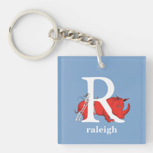 Porte-clefs L'ABC de Dr Seuss : Lettre R - Blanc Ajoutez vot