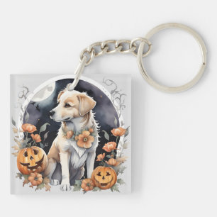 Porte-clefs Labrador Halloween Floral Adorable Fall Pet